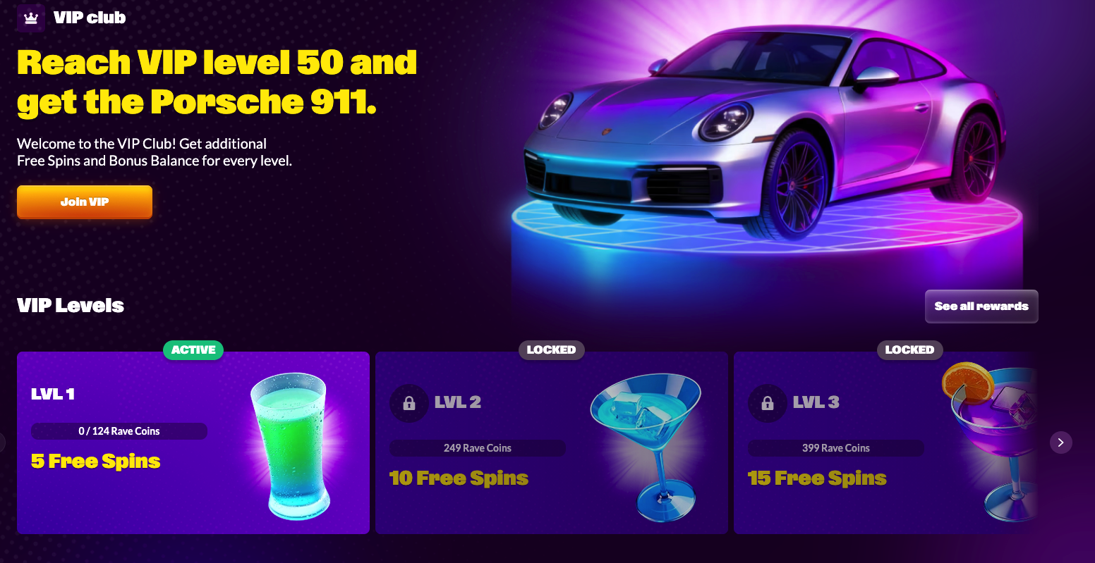 Slotrave 15-level VIP club - exclusive rewards and faster withdrawals